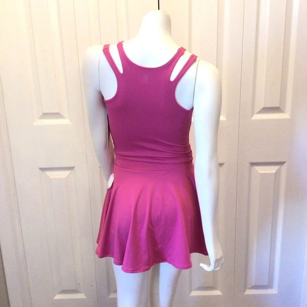 Yogalicious Girls 2Pc Sunrise Cut-Out Tank + Tulip Hem Skort Activewear Set